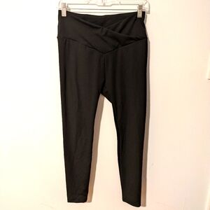 SHEIN Black Cross Front Active Leggings Size M or 6